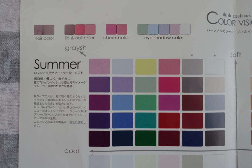 パーソナルカラー診断summer夏